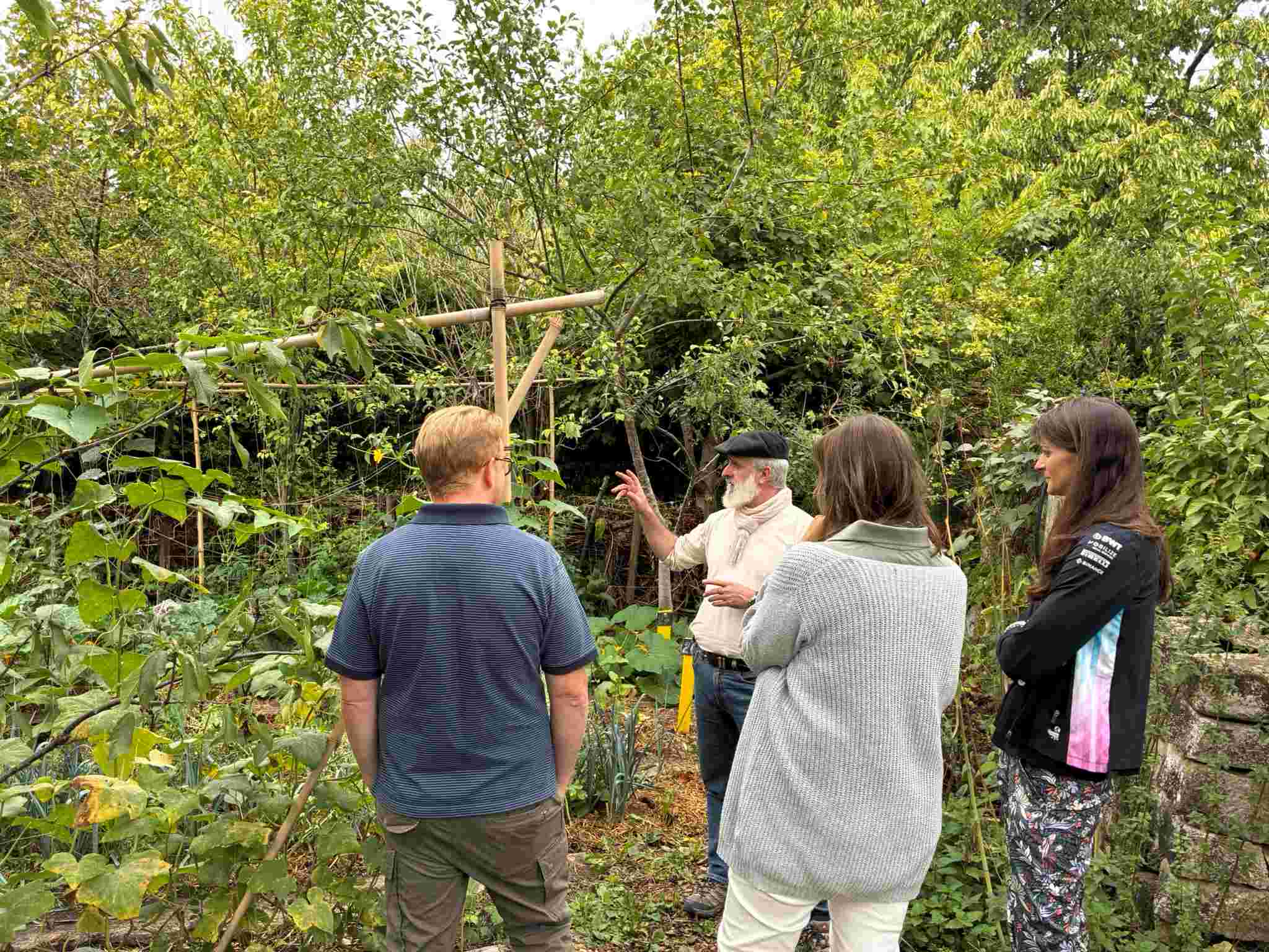 Participant du team bulding en pleine atelier nature au potager